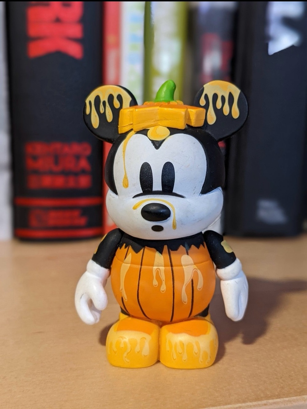 Disney Pumpkin Mickey Figure in Orange, Black, White and Green